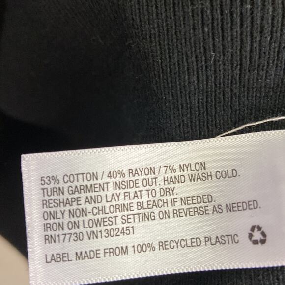 A New Day Women Black Pearl Short Sleeve Sweater Size M - Picture 6 of 6